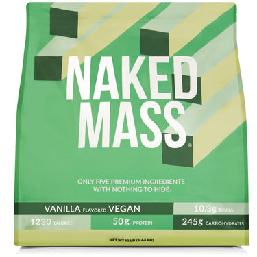 Vanilla Vegan Weight Gainer Supplement | Naked Vegan Mass - 12LB